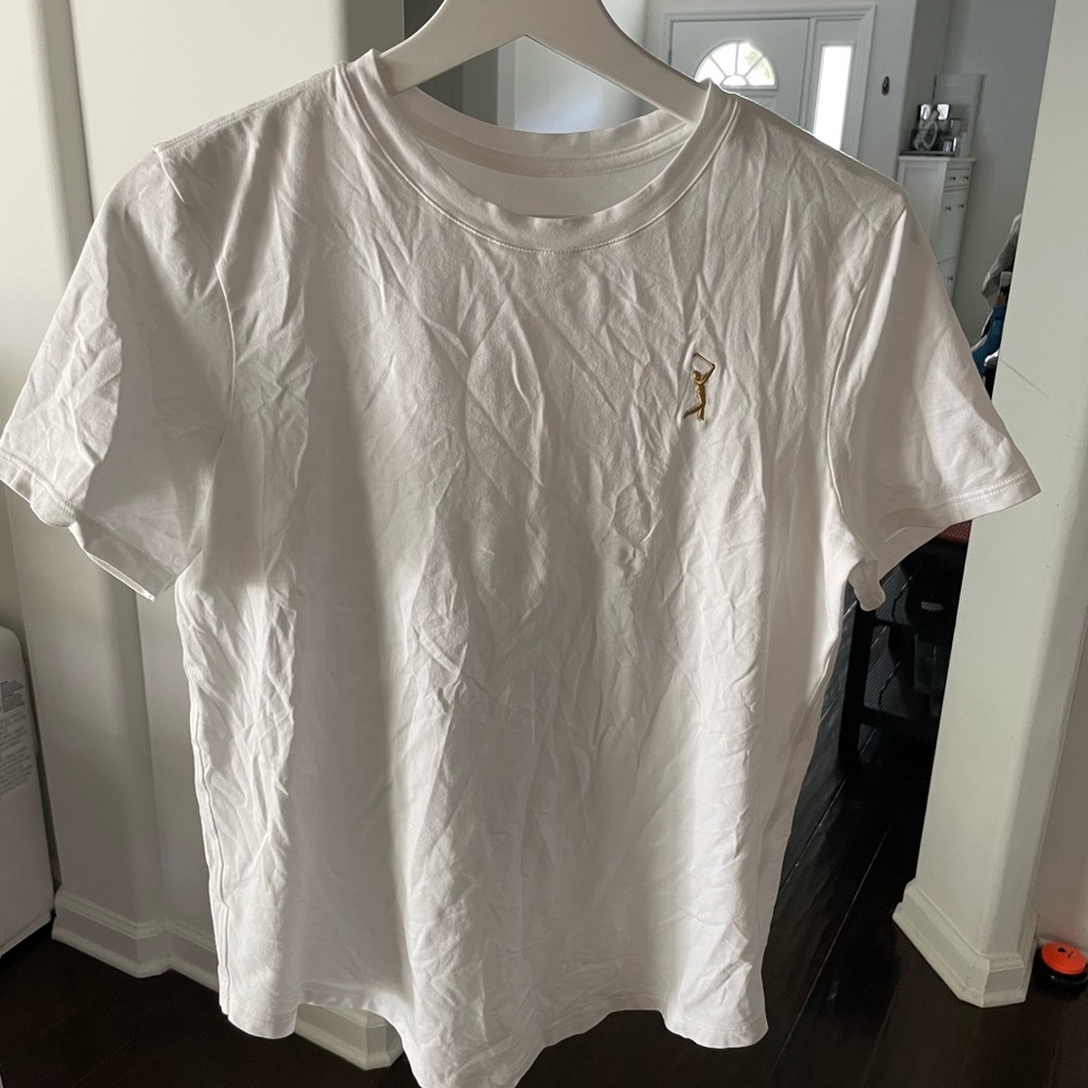 Lululemon | PGA TOUR | THE PLAYERS | tshirt | white | gold stitching | size 4